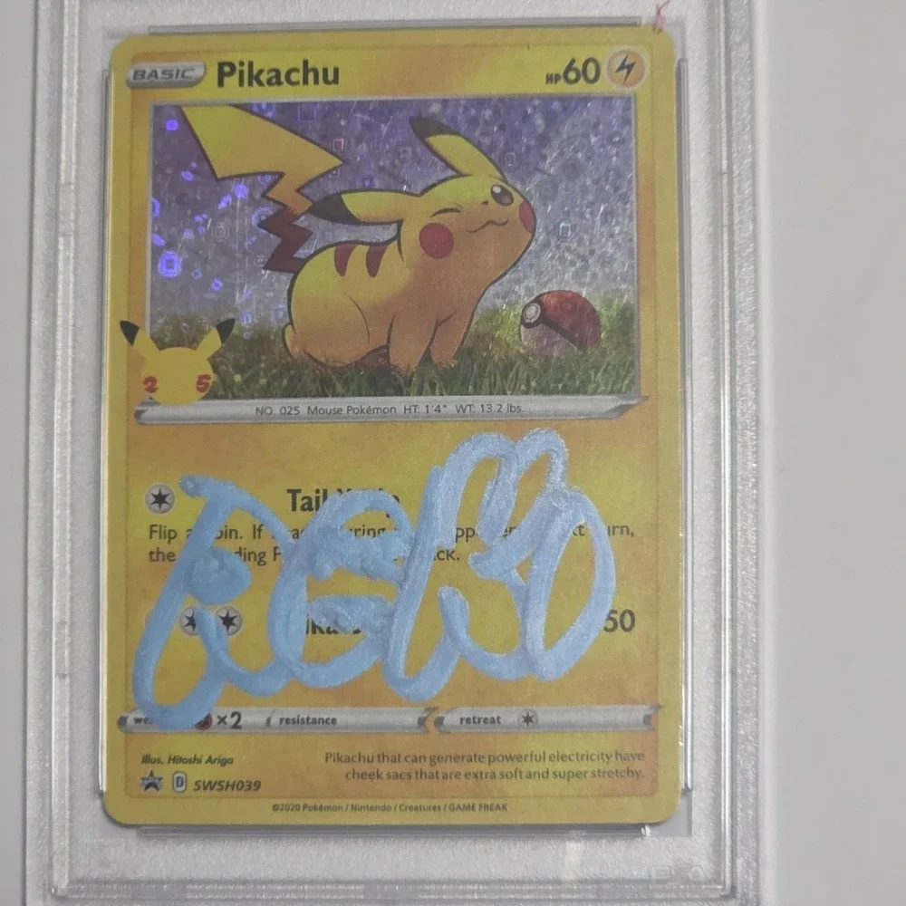 Steve Aoki Signed Pikachu PSA DNA Auto 9 Pokemon 2020 SWSH Promo Card - Picture 2 of 4